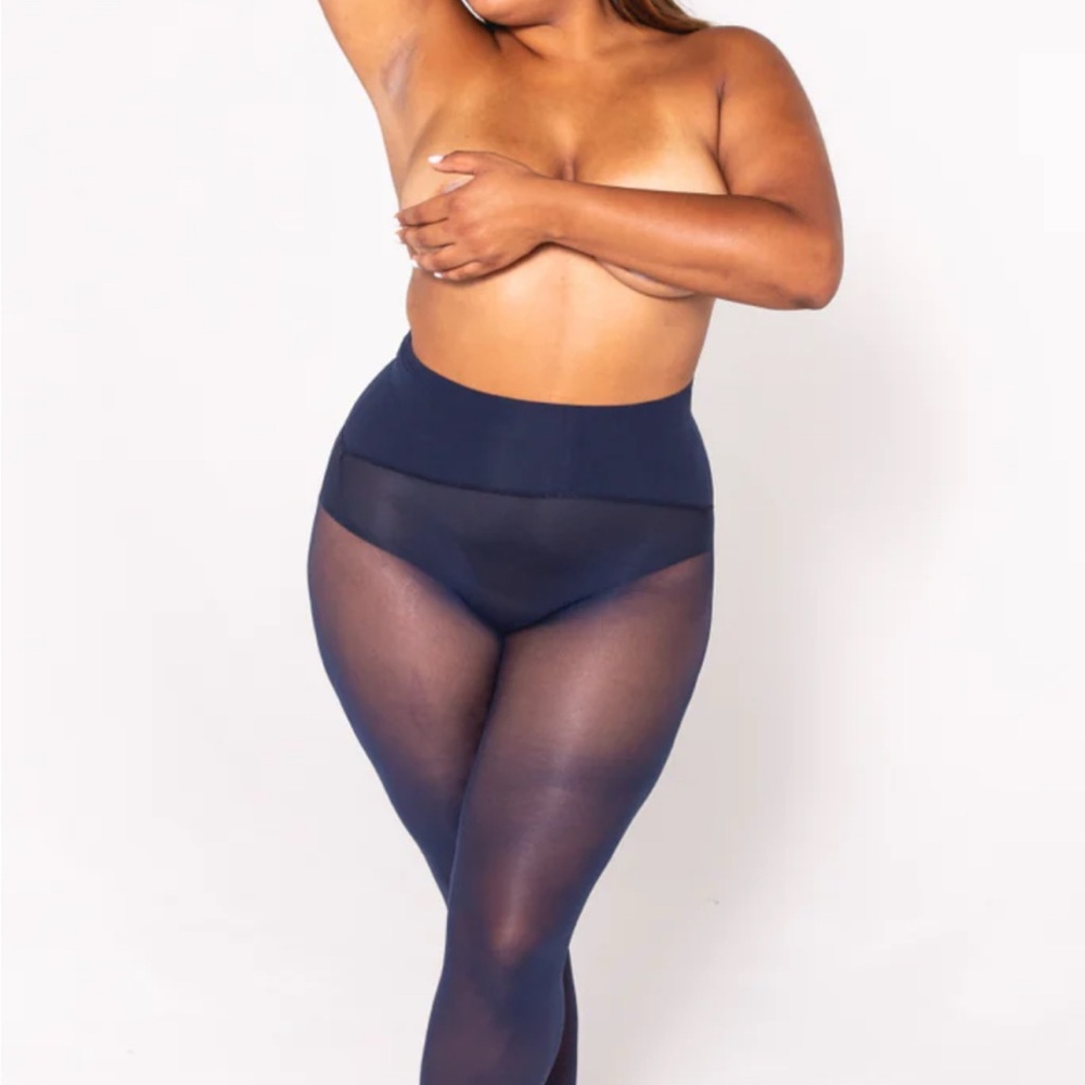 Les Belles Women's Navy High-Waist Tights